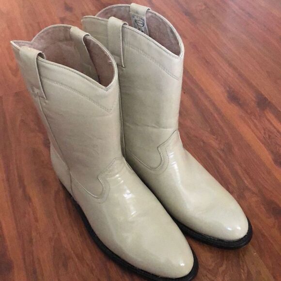 NEW ￼D\'emanuel\'s Cream handmade cowboy western boots vintage size 25 Mexico 7 me